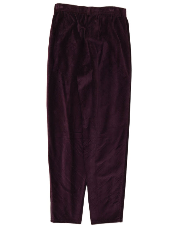 Pantalones de pana de cintura alta para mujer Superior IT 44 Medium W26 L29 Púrpura
