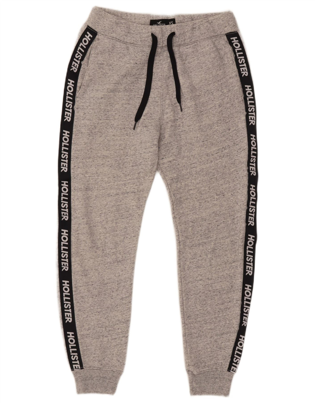 HOLLISTER Pantalones de chándal con estampado gráfico para hombre Joggers XS de algodón moteado gris