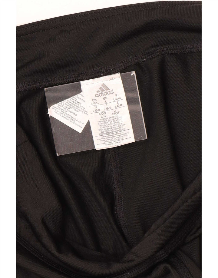 Adidas Mujer Climalite Capri Leggings UK 16/18 Grande Negro Poliéster