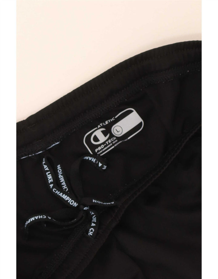 Champion - Pantalones cortos deportivos para hombre, talla grande, color negro