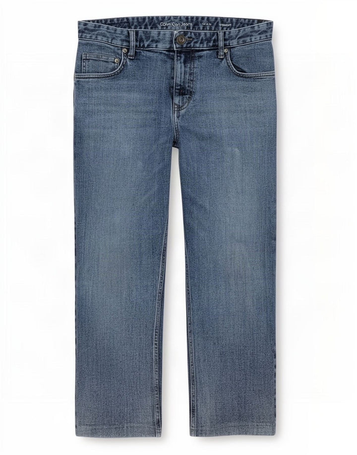 Calvin Klein Jeans rectos para hombre W34 L26 Algodón azul