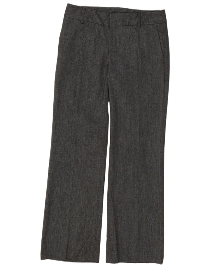 Zara Mujer Pantalón De Traje Recto EU 38 Small W28 L31 Poliéster Gris