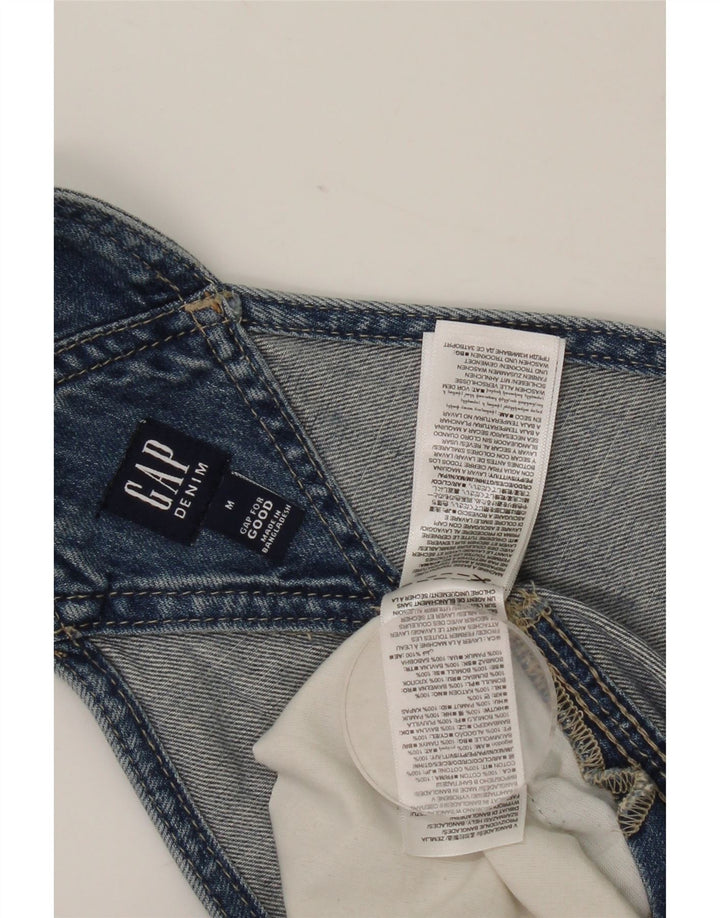 Gap Mujer Peto Shorts De Mezclilla Mediano W34 Algodón Azul