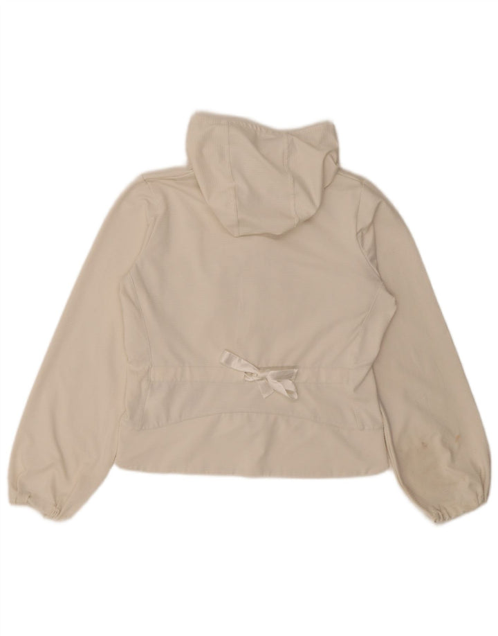 Nike - Chaqueta corta con capucha para mujer, talla 10/12, color blanco