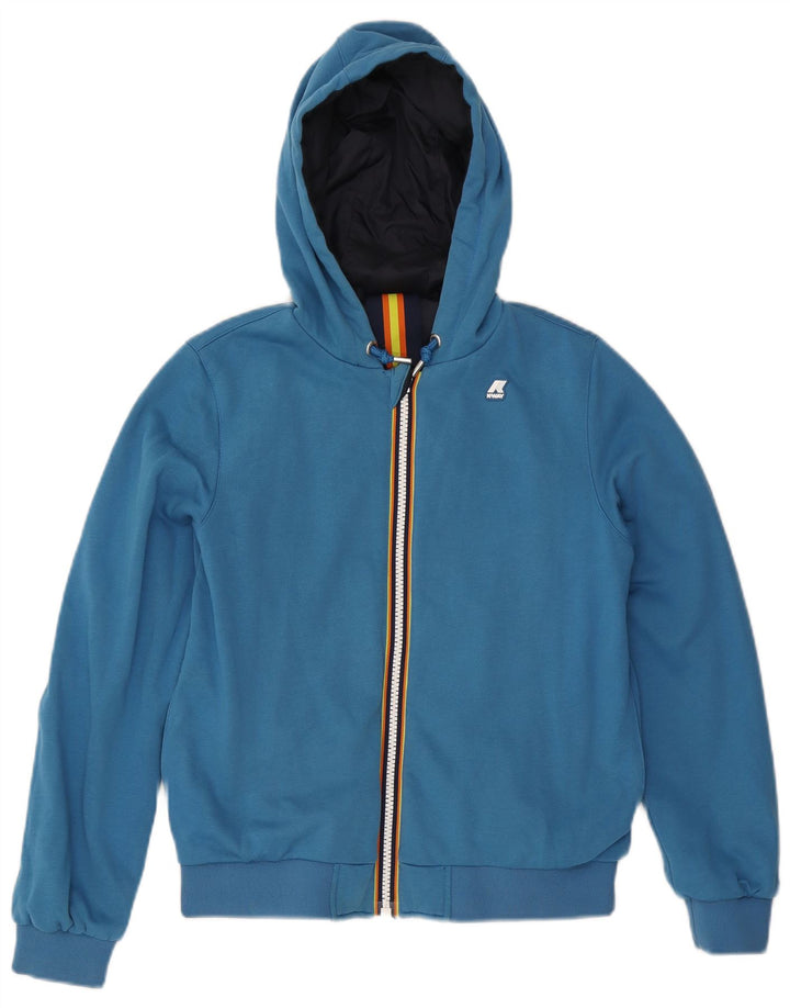K-Way Chaqueta reversible con capucha para mujer UK 10 Small Azul marino Algodón