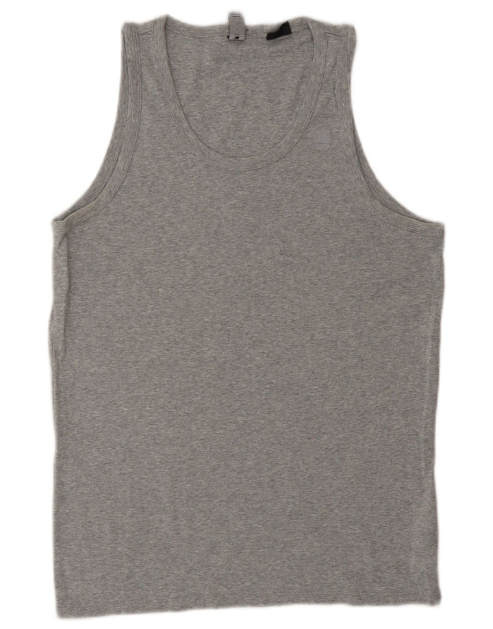 G-STAR Hombre Chaleco Top Grande Gris Algodón