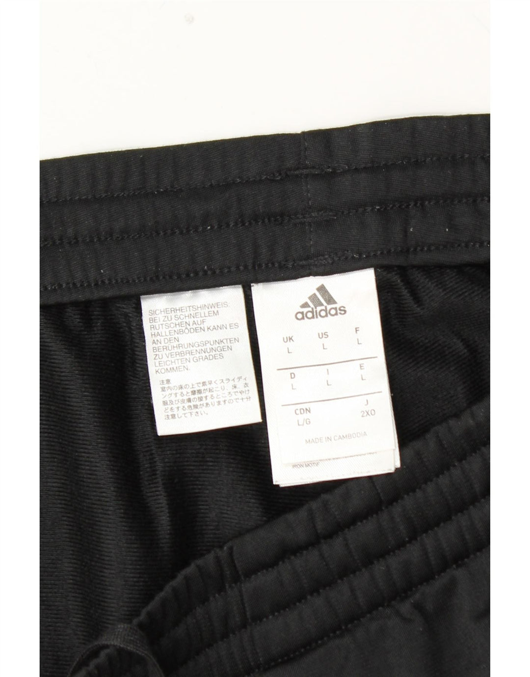 ADIDAS Hombre Chándal Pantalones Joggers Grande Negro Poliéster