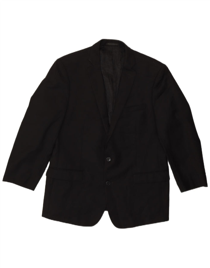 Calvin Klein Chaqueta Blazer Slim Fit con 2 Botones para Hombre UK 44 2XL Lana Negra