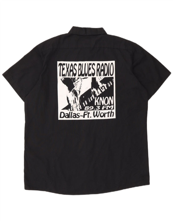 Dickies Camisa gráfica de manga corta para hombre Poliéster negro grande