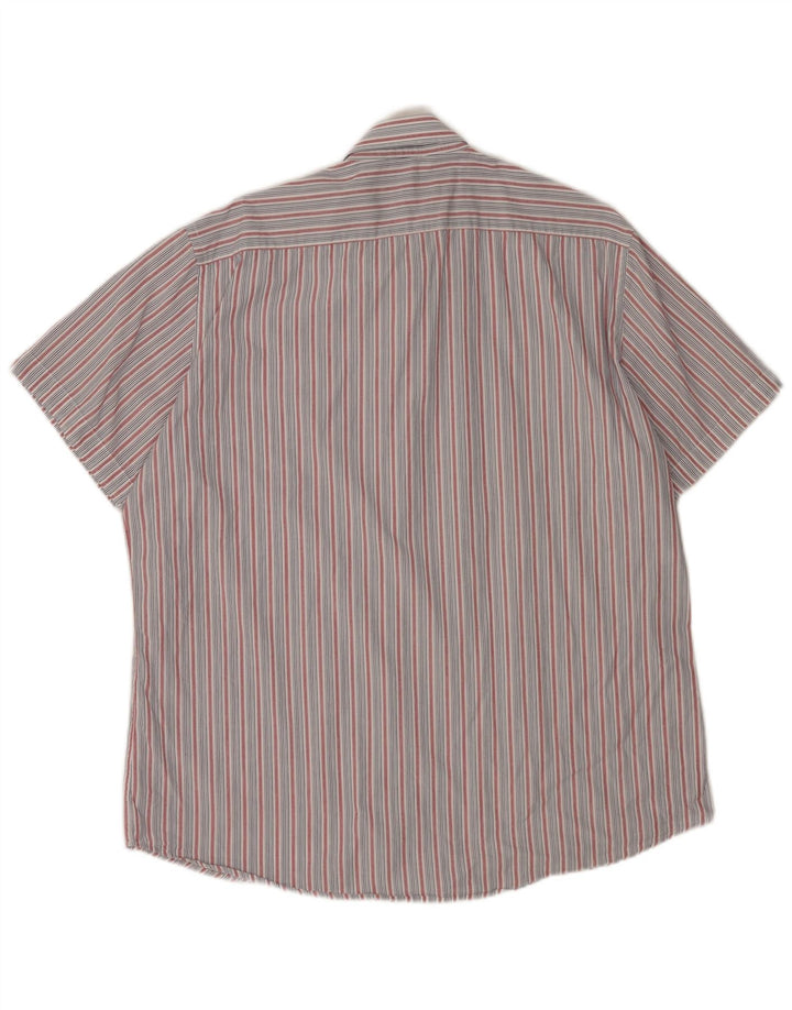 CARRERA Camisa de manga corta para hombre de corte regular 2XL Azul a rayas