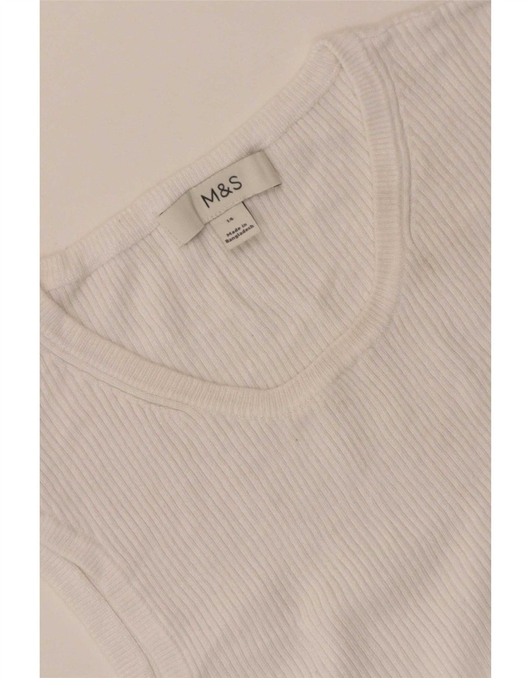 Marks & Spencer - Camiseta sin mangas para mujer, talla 40, talla mediana, color blanco