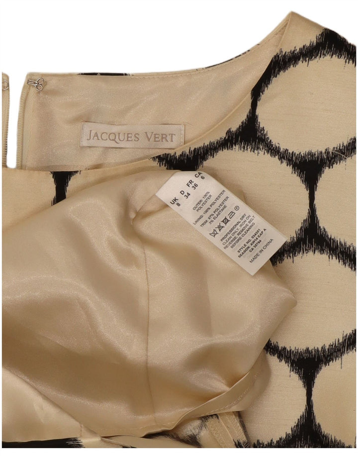 JACQUES VERT Vestido tubo para mujer UK 8 Pequeño Poliéster de lunares beige