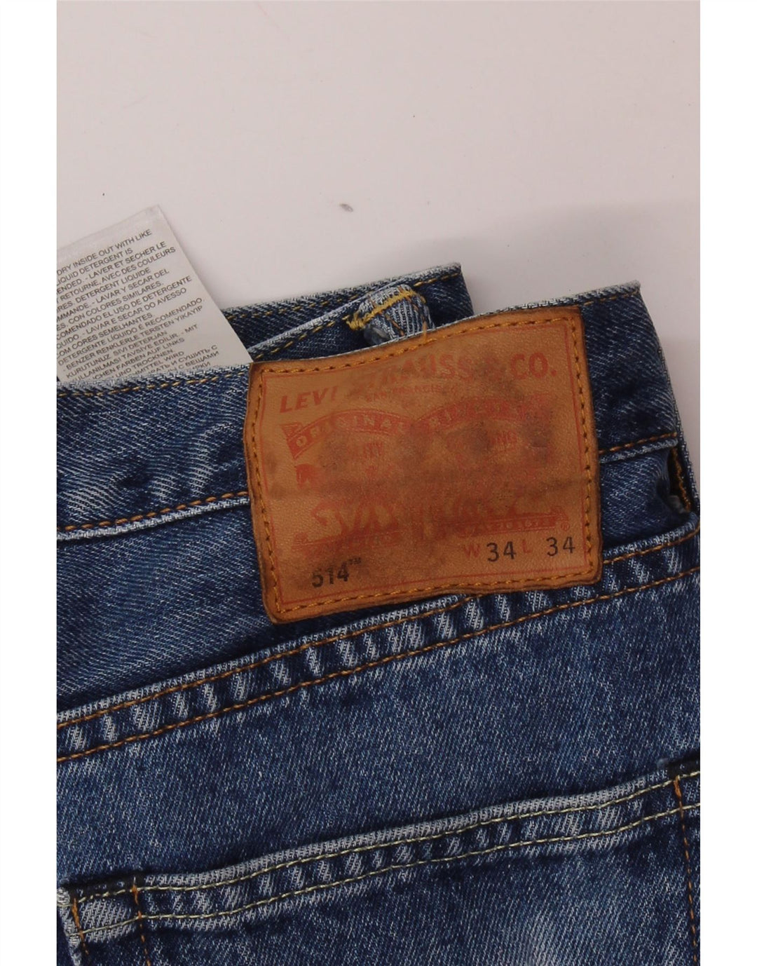 LEVI'S Jeans rectos 514 para hombre W34 L34 Algodón azul