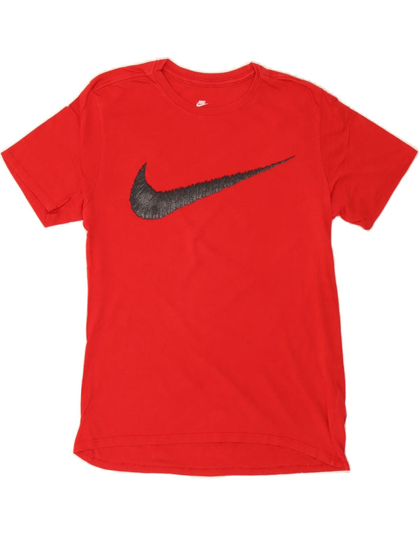 NIKE Mens Athletic Cut Graphic T-Shirt Top Medium Red Cotton