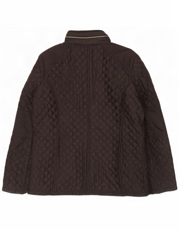 Michael Kors Chaqueta acolchada con capucha para mujer UK 46 Grande Poliéster negro