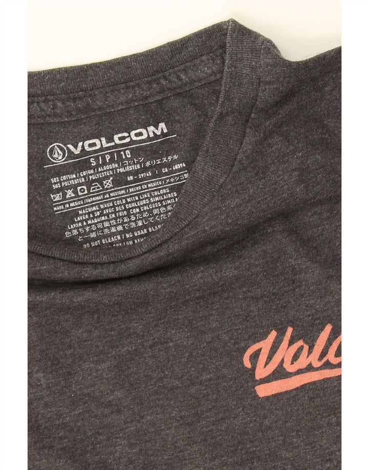 Volcom Camiseta gráfica para hombre Top Small Grey Cotton