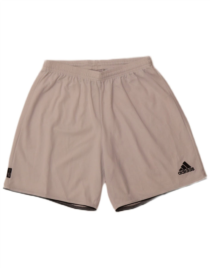ADIDAS Pantalones cortos deportivos Climalite para hombre Poliéster blanco grande