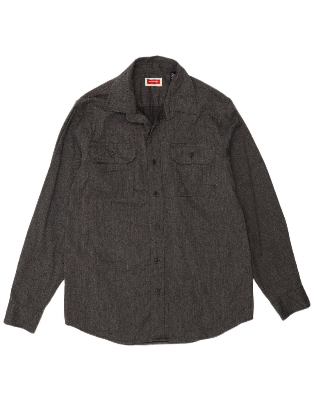 Camisa Wrangler Hombre Algodón Gris Medio