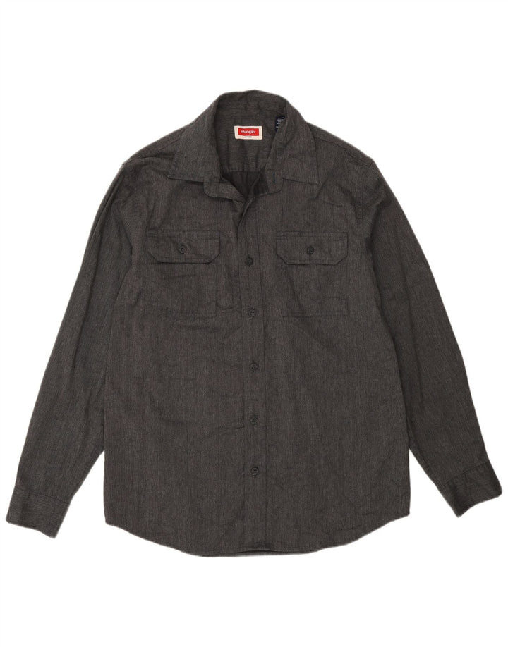 Camisa Wrangler Hombre Algodón Gris Medio