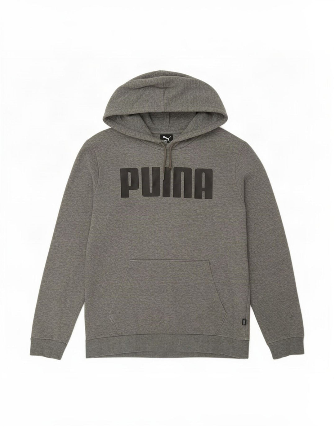Puma Sudadera con capucha gráfica para hombre, talla pequeña, gris
