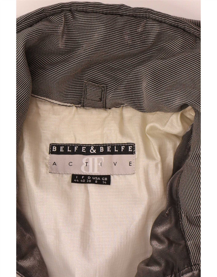 Belfe & Womens Chaqueta acolchada extragrande con capucha Reino Unido 44 Gris medio Colorblock