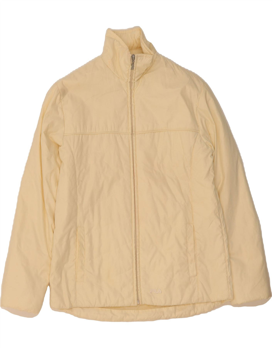 FILA Womens Padded Jacket UK 14 Medium Yellow Polyester Vintage Fila and Second-Hand Fila from Messina Hembry 