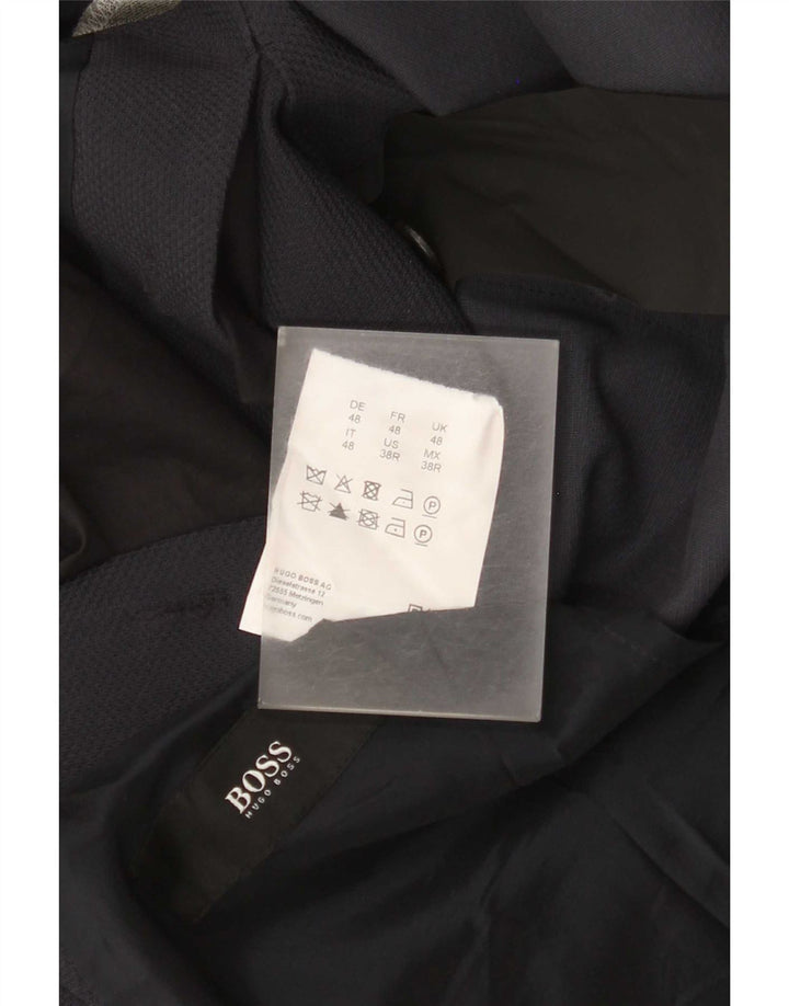 Hugo Boss Chaqueta tipo blazer de 2 botones para hombre EU 48 Viscosa azul marino mediana