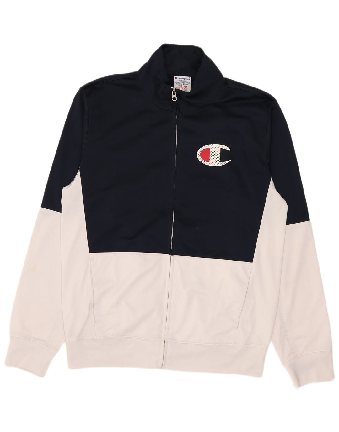Champion Chaqueta De Chándal Con Estampado Gráfico Para Hombre Color Block En Azul Marino Mediano