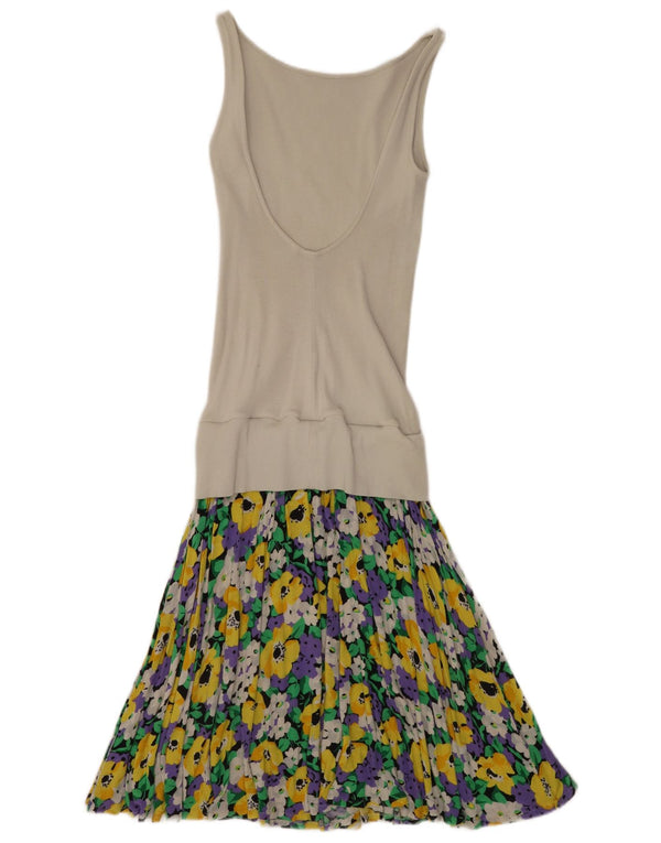 Anna Club Vestido acampanado sin mangas para mujer IT 46 Large Multicolor Floral
