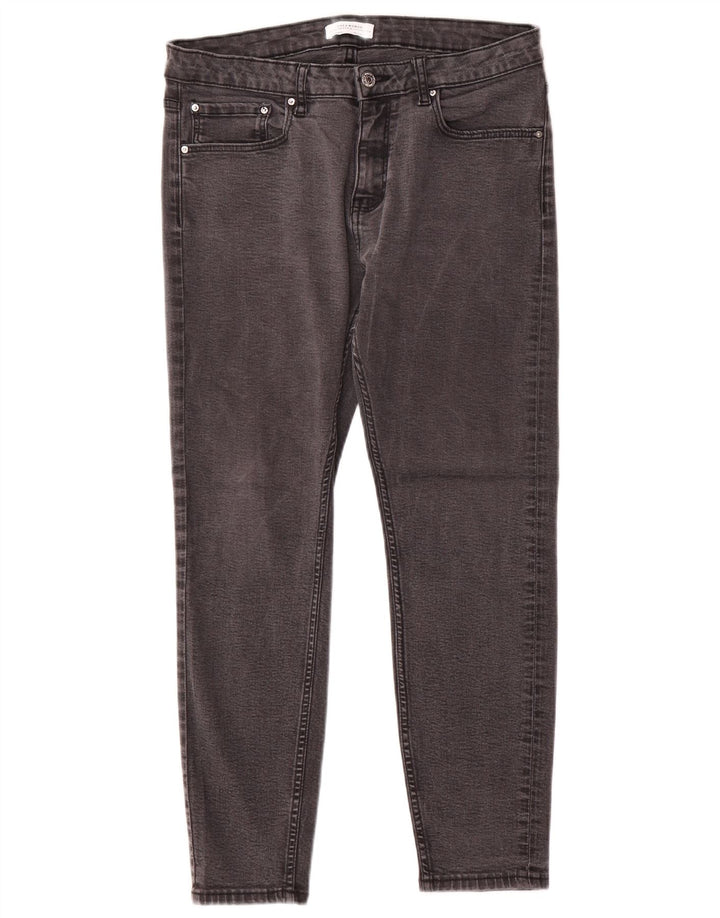 Zara Jeans Slim para Mujer EU 42 Large W32 L26 Gris