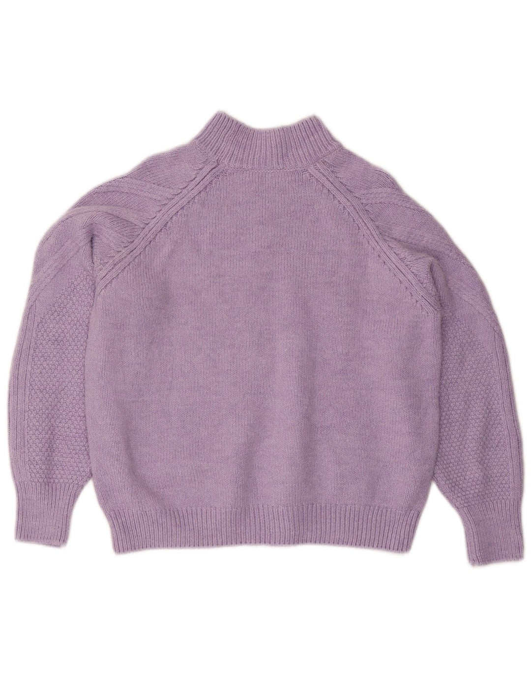 Marks & Spencer Jersey con cuello alto para mujer, talla 44, color morado mediano