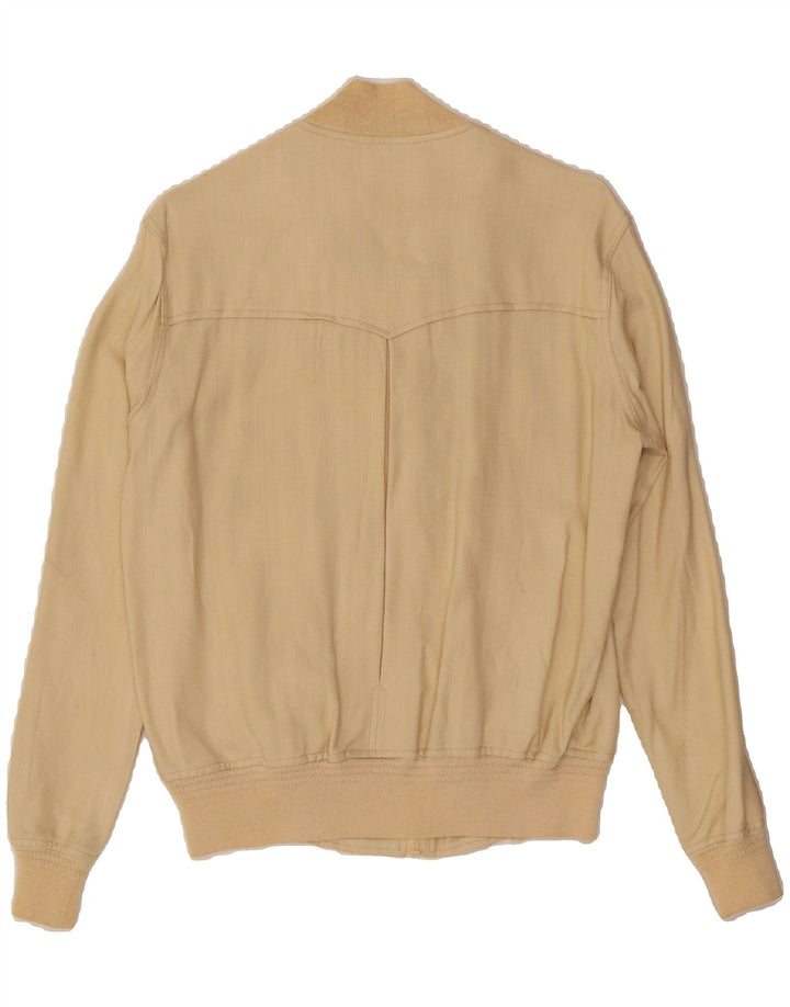 VINTAGE Womens Bomber Jacket IT 52 XL Beige Vintage Vintage and Second-Hand Vintage from Messina Hembry 