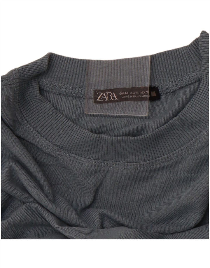 ZARA Mujer Sudadera Jumper UK 44 Gris Medio
