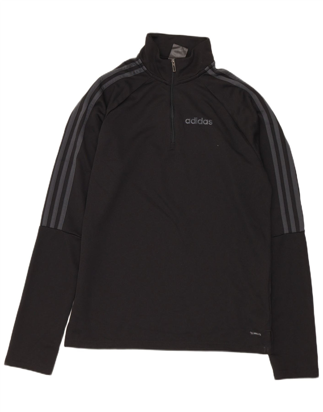 ADIDAS Mens Climalite Zip Neck Jersey Chándal Top Pequeño Negro