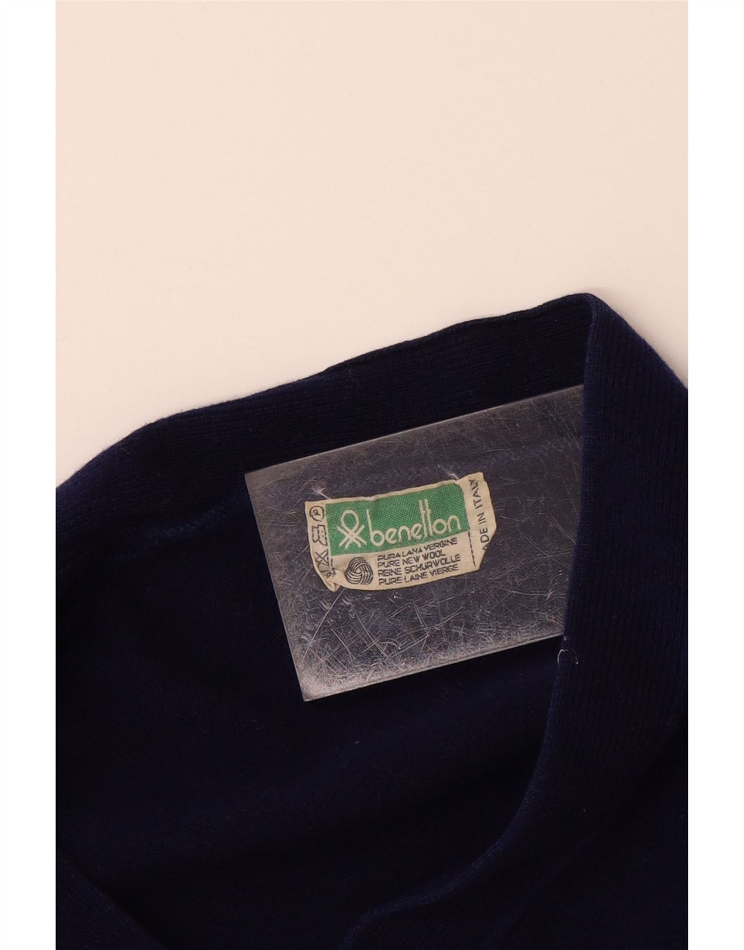 BENETTON Jersey Niño 13-14 Años Lana Azul Marino