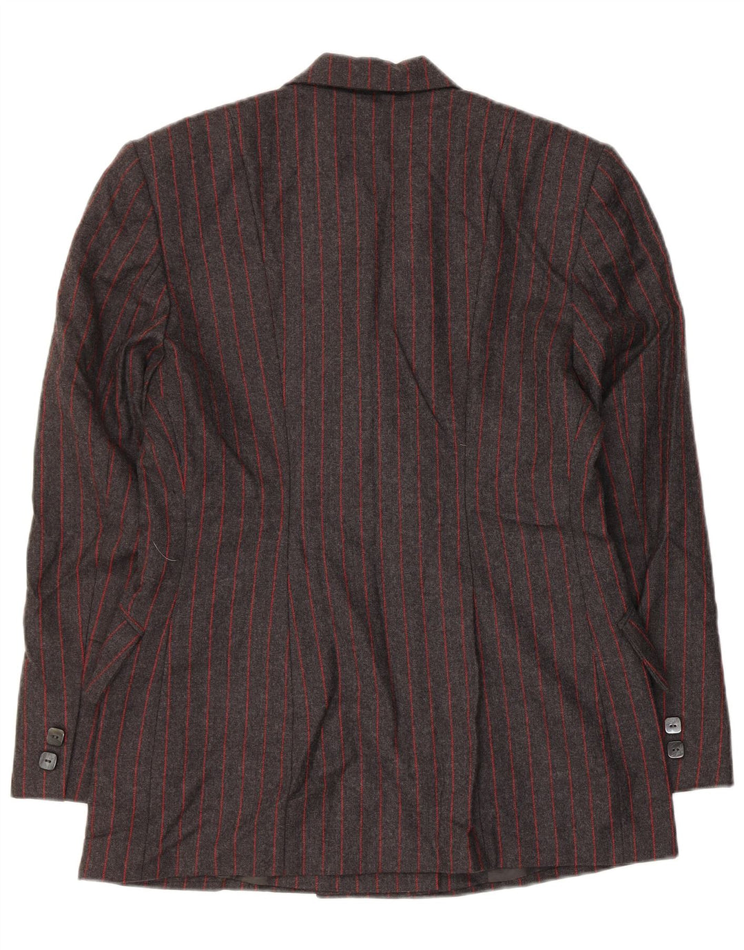 Conjunto de 2 piezas con doble botonadura para mujer Aria UK 14 Medium W26 Lana a rayas grises