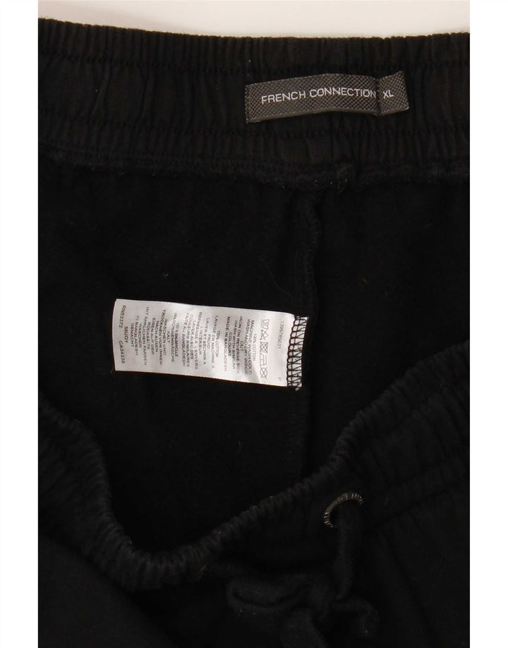 French Connection Pantalones cortos deportivos para hombre XL Algodón negro