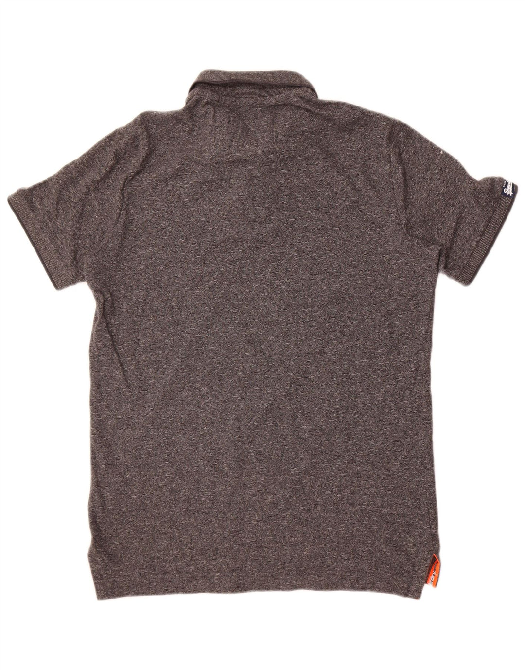 Superdry Polo para hombre de algodón moteado gris pequeño
