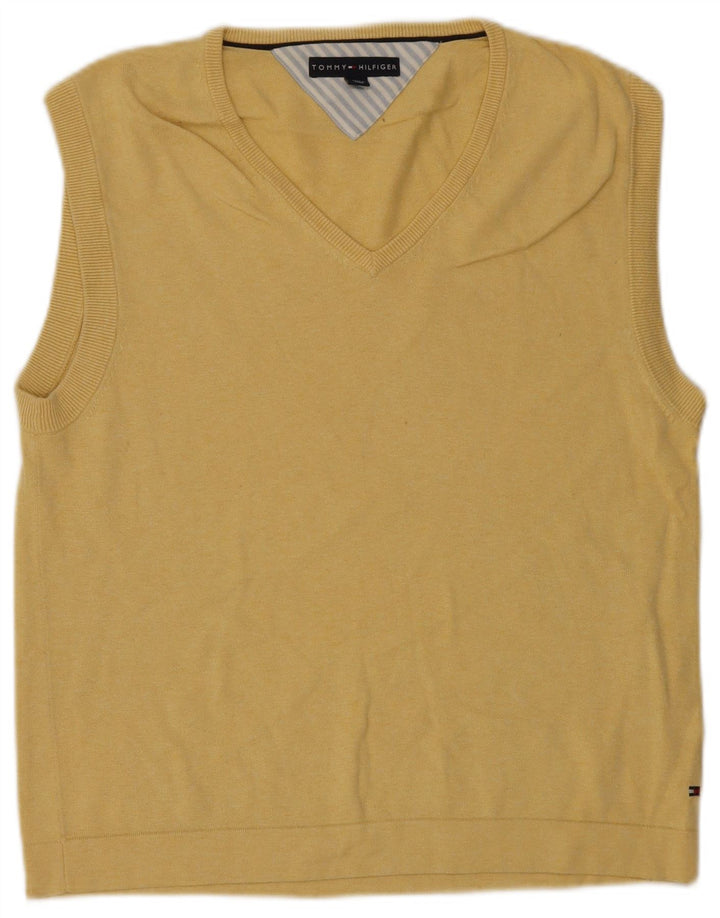 Tommy Hilfiger - Camiseta sin mangas para hombre, talla grande, color amarillo