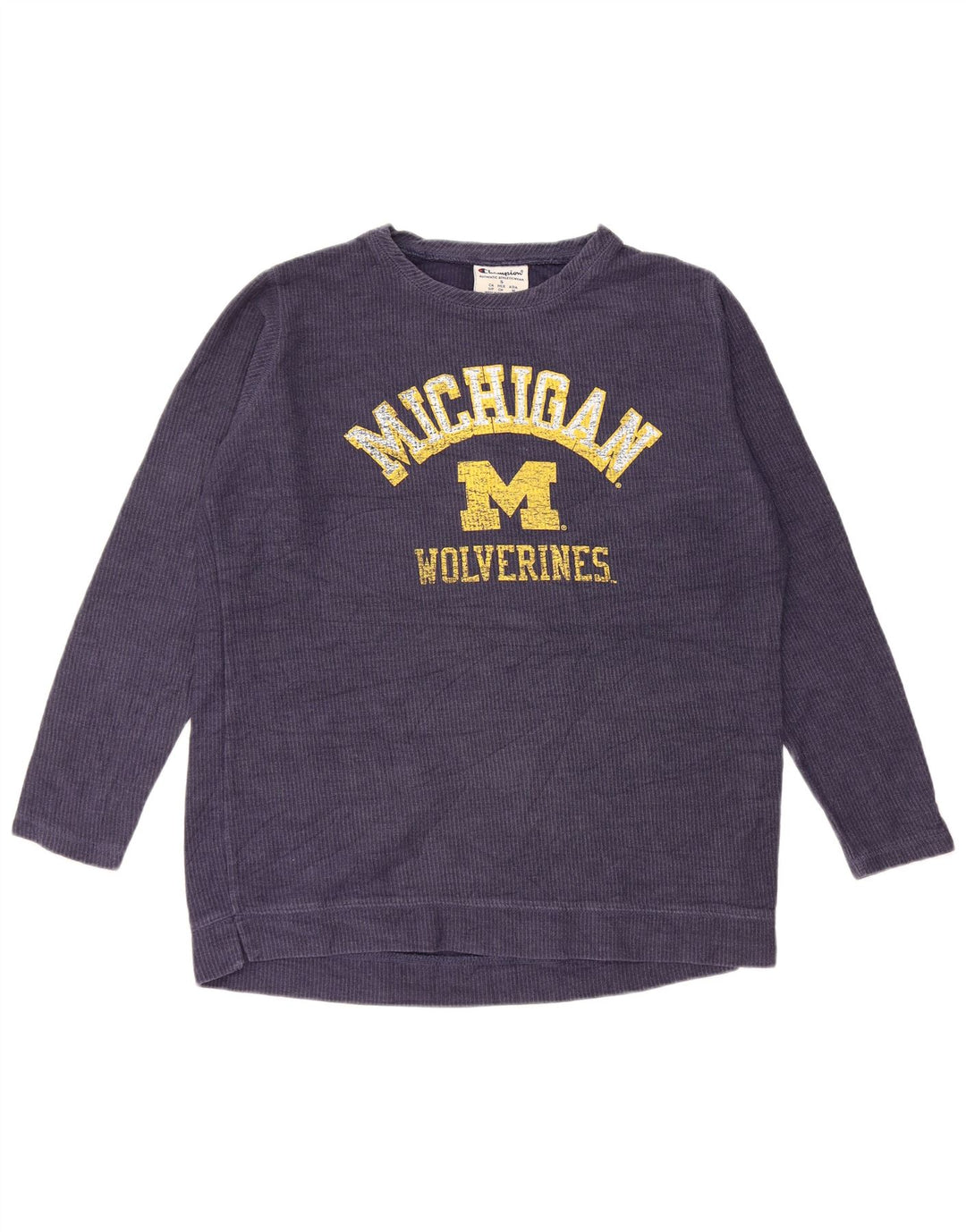 Champion Michigan Wolverines Graphic Top Manga Larga Pequeño Azul Marino