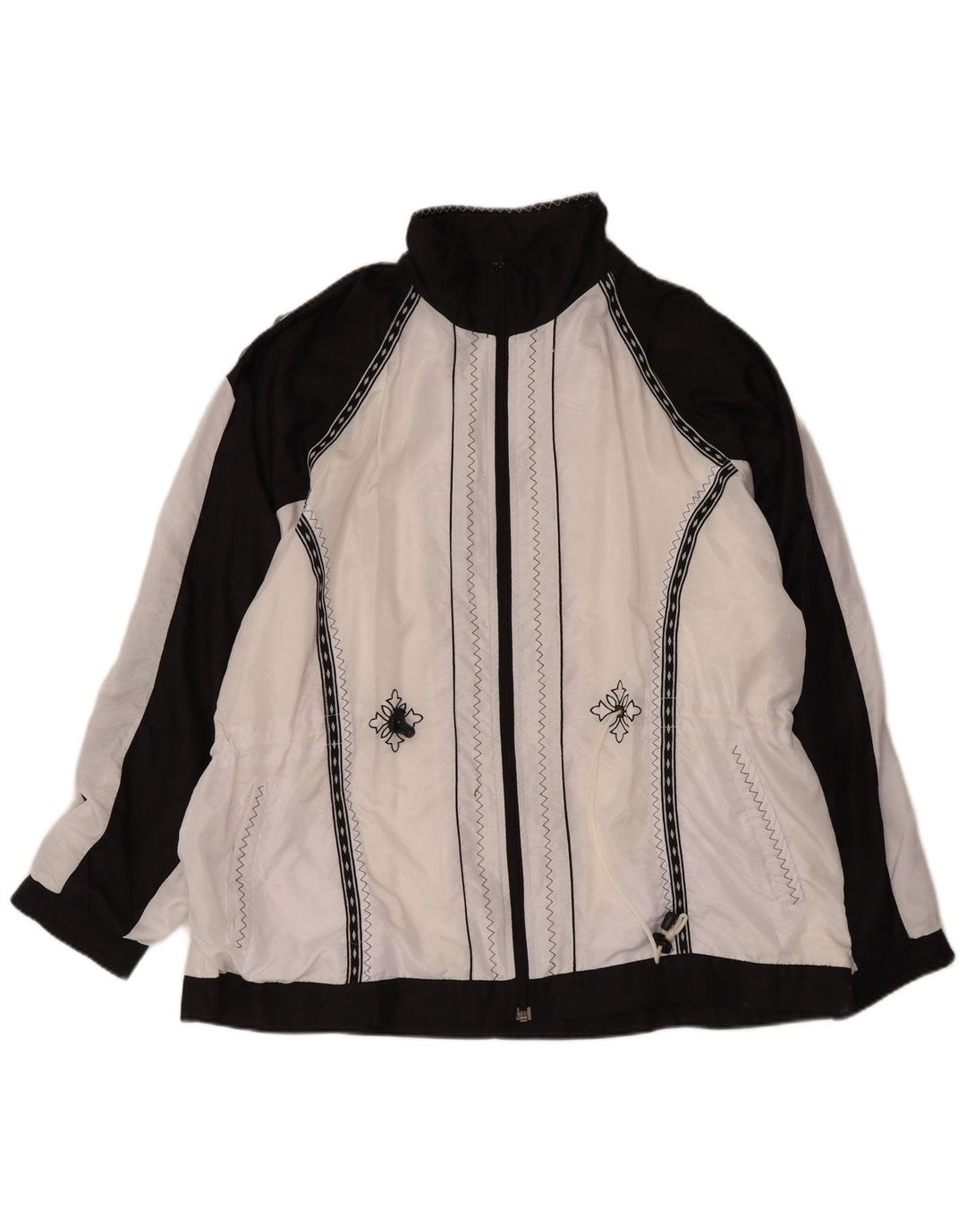 Chaqueta cortavientos Trooper para mujer UK 20 2XL Blanco Colorblock