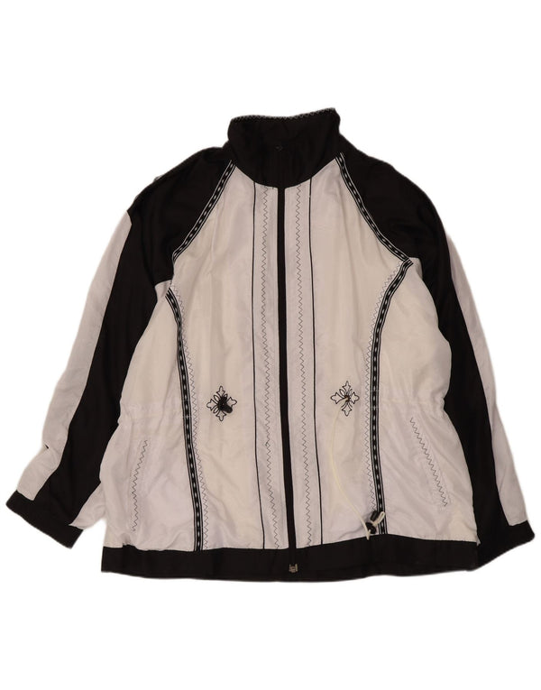 Chaqueta cortavientos Trooper para mujer UK 20 2XL Blanco Colorblock