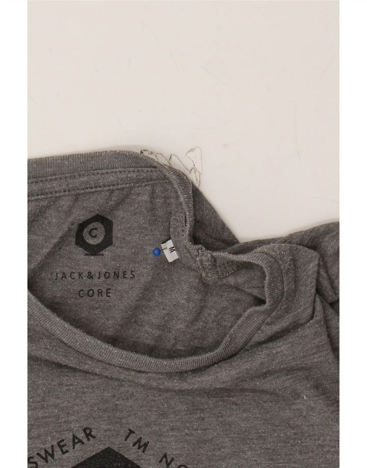 JACK & JONES Mens Graphic T-Shirt Top Medium Grey Cotton Vintage Jack & Jones and Second-Hand Jack & Jones from Messina Hembry 