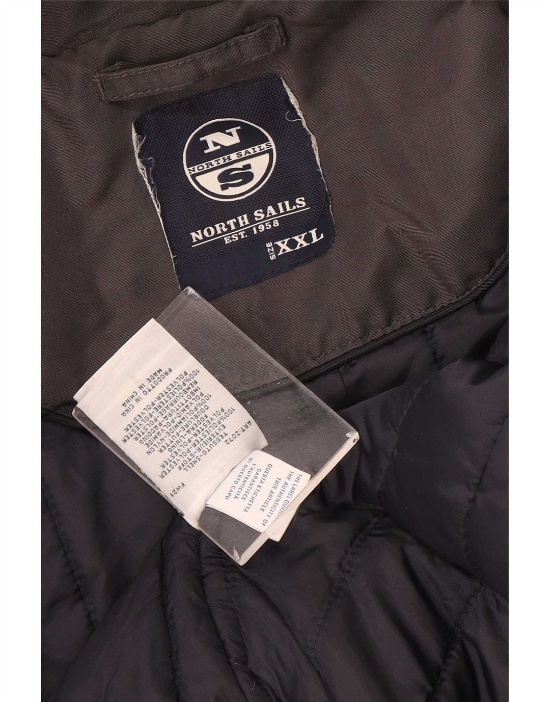 North Sails Chaqueta Bomber Acolchada para Hombre UK 44 2XL Gris Poliéster