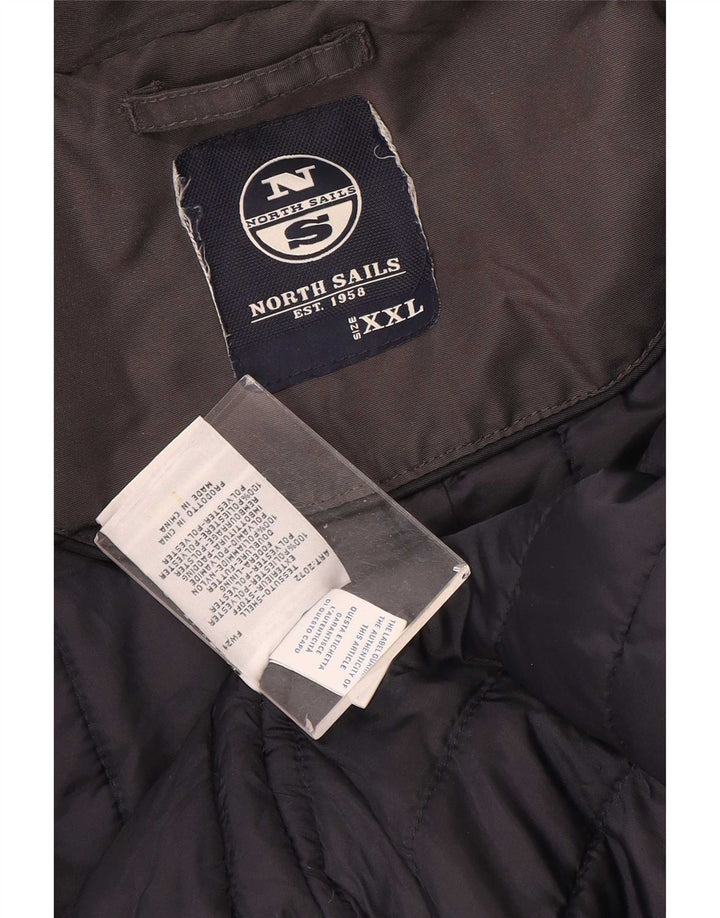North Sails Chaqueta Bomber Acolchada para Hombre UK 44 2XL Gris Poliéster
