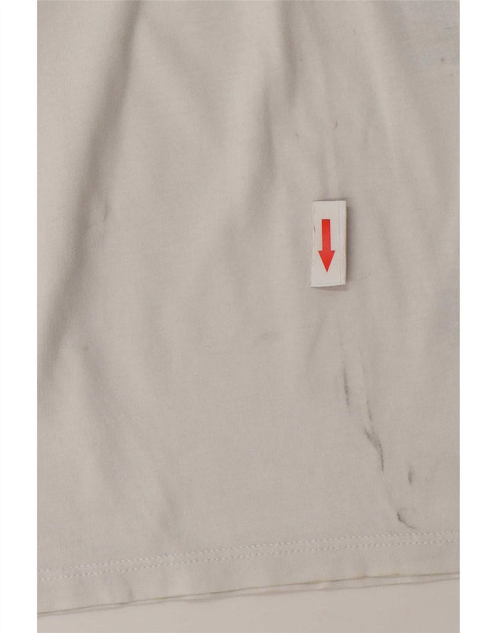 Levi's Camiseta gráfica para mujer Top UK 44 Algodón blanco mediano