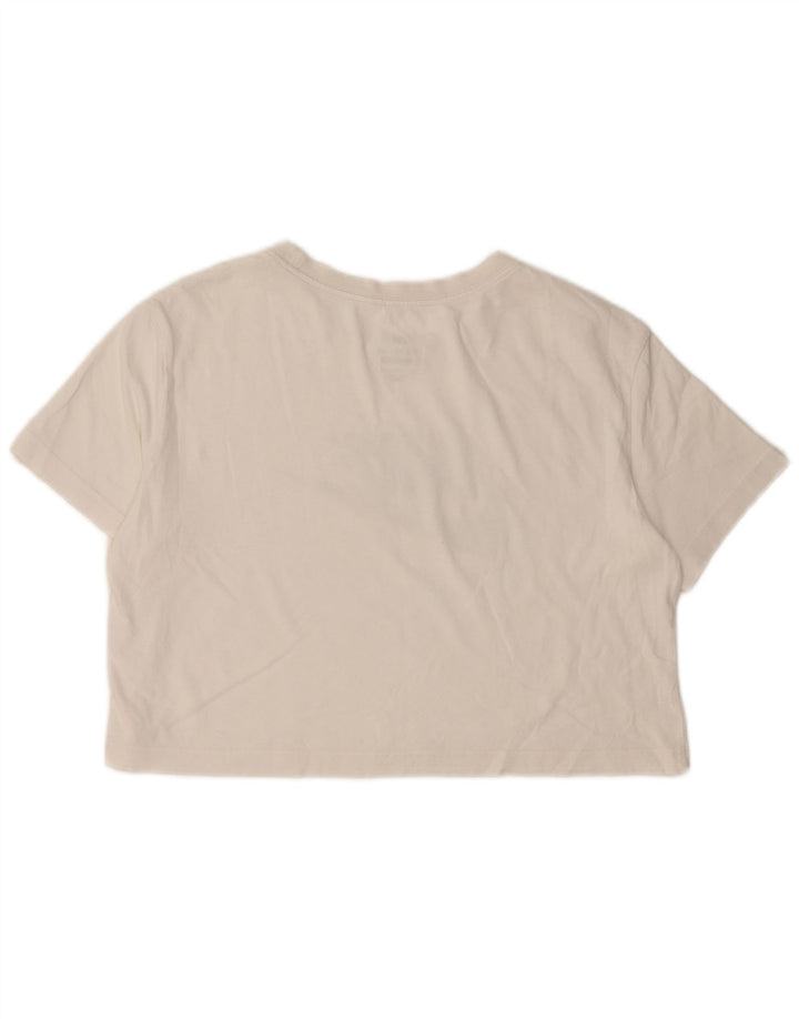 Nike Camiseta corta extragrande con gráfico para mujer UK 10 Small Off White