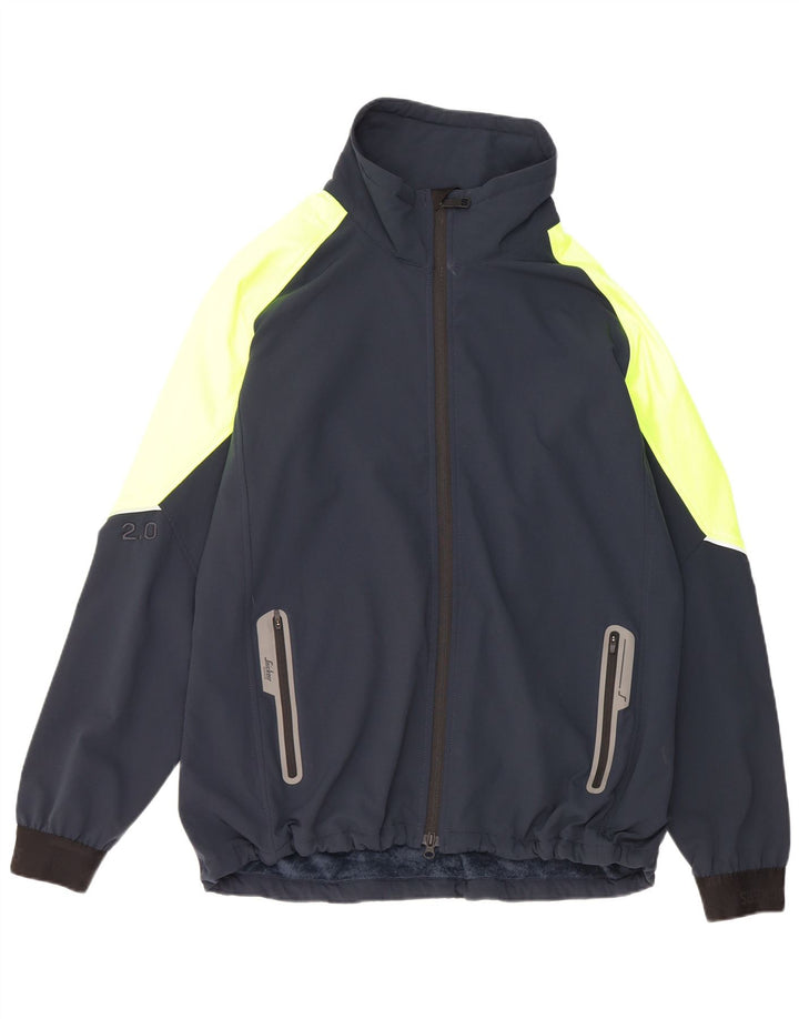 SNICKERS Chaqueta cortavientos para hombre UK 42 XL Azul marino Colorblock Poliéster