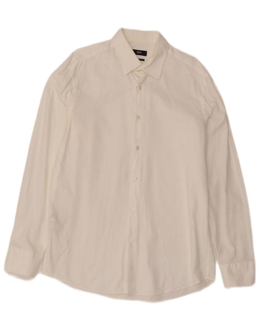 Hugo Boss Camisa de corte regular para hombre Talla 41 Algodón blanco grande