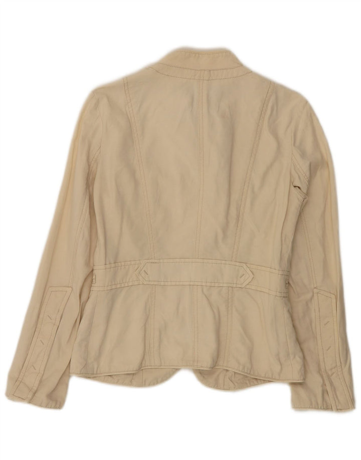 Zara Mujer Chaqueta Utilitaria Reino Unido 12 Algodón Beige Medio
